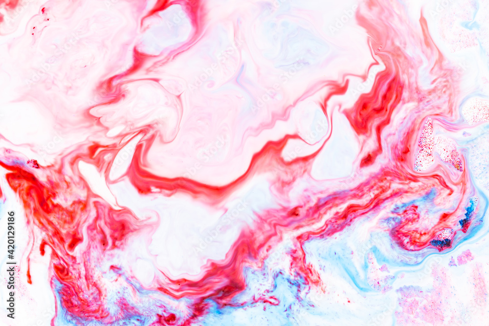 Fluid art. Abstract colorful background, wallpaper. Liquid marbling background. Colorful backdrop