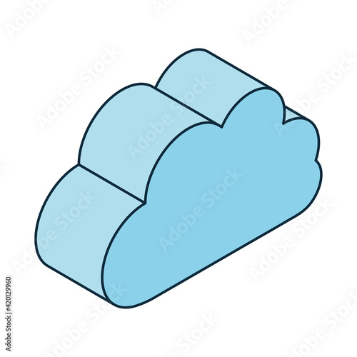 cloud storage isometric
