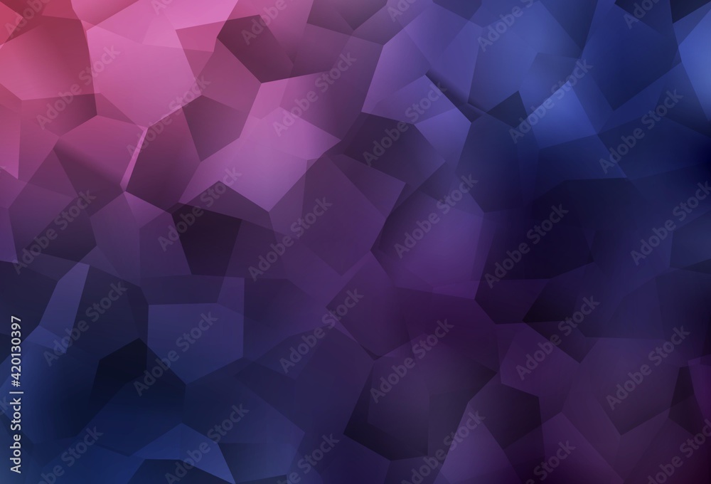 Dark Purple vector template with chaotic shapes. Dark Purple vector template with chaotic shapes.