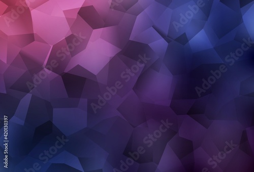 Dark Purple vector template with chaotic shapes.
