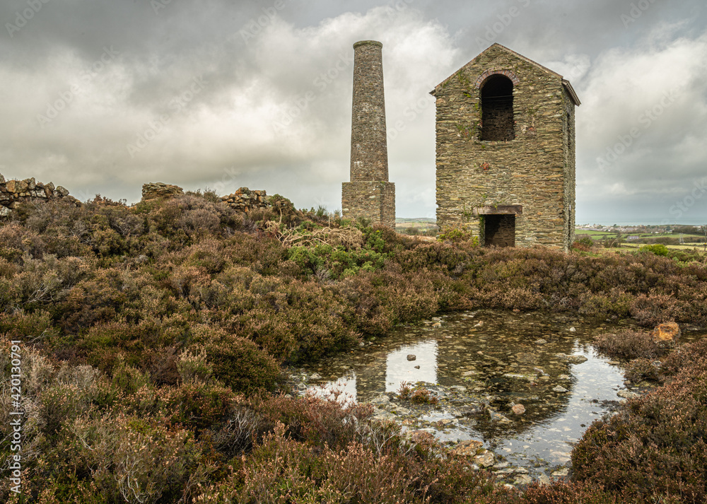 Ruins of pumping station at Parys Mountain on Anglesey 5551 Ruins of pumping station at Parys Mountain on Anglesey 5551