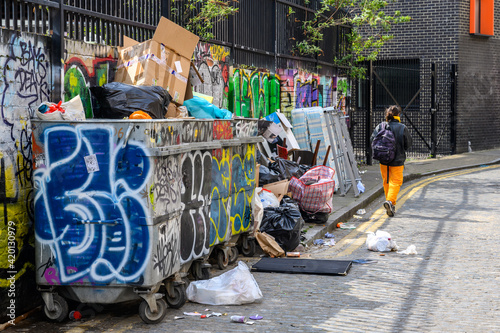 Rubbish and dumped in a London street 2666