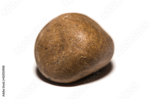 Canvas Print Close-up shot of pressed hash in front of a white background