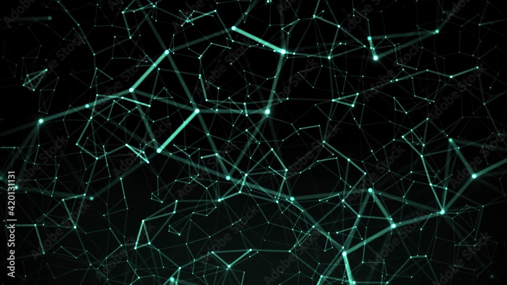 Obraz premium Abstract Plexus Technology Science And Engineering 3d illustration