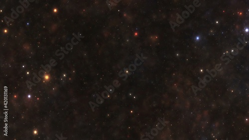 Stars in the night sky nebula and galaxy