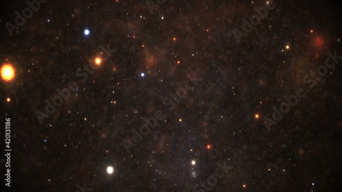 Stars in the night sky nebula and galaxy