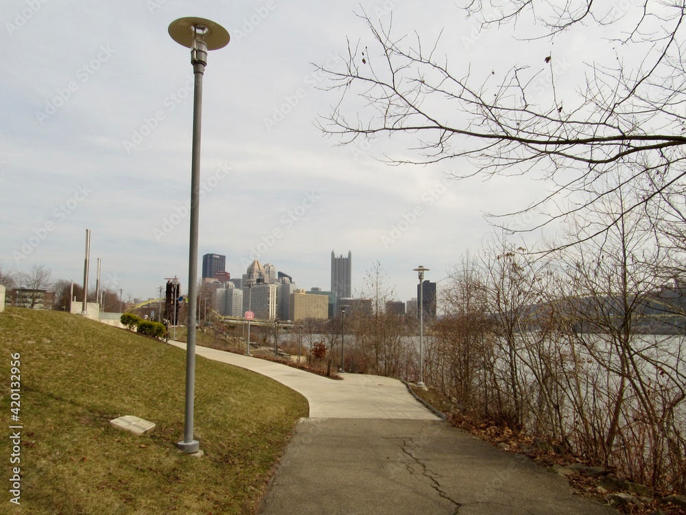 A River Walk  View Of Downtown Pittsburgh 
