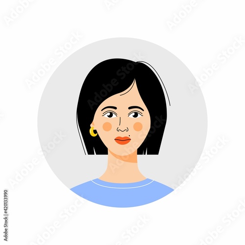 Beautiful woman avatar profile icon 