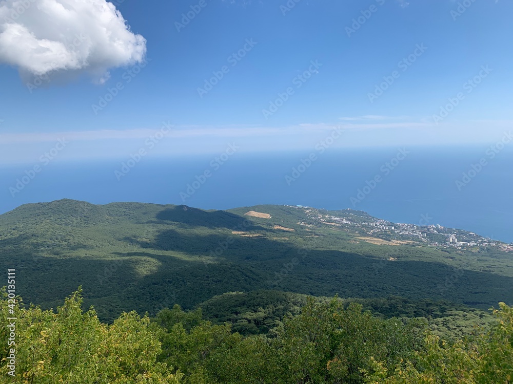 view of the mountains