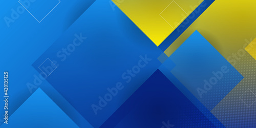 Vector blue yellow geometric background in Swedish flag concept. Can be used in cover design, book design, website background, CD cover, advertising.
