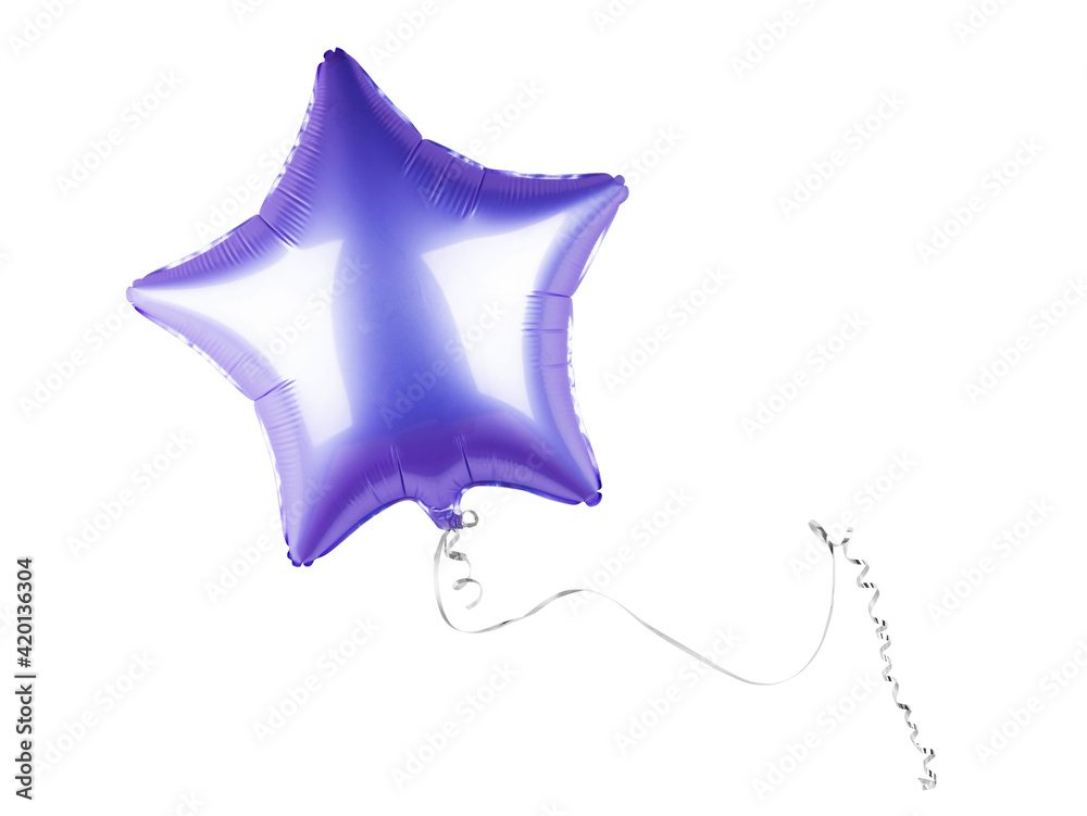 hot air balloon in the shape of a star on white background isolate. hot air balloon in the shape of a star on white background isolate.