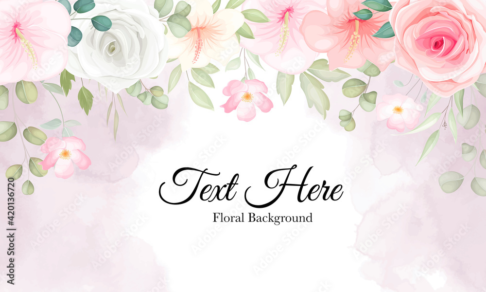 Beautiful floral background with soft floral ornament