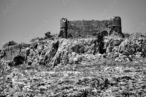 the ruins of the stone castle of the Joannite Order on the island photo