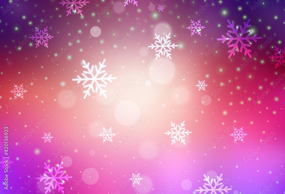 Light Pink, Yellow vector backdrop in holiday style.