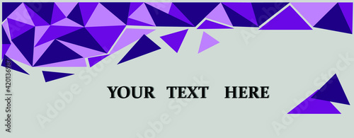 Vector illustration of low poly banner, presentation sheet, invitation, advertisment prospect