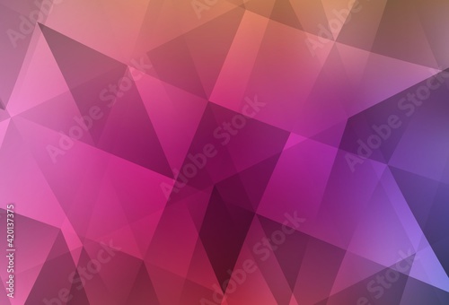 Light Pink, Red vector abstract mosaic background.