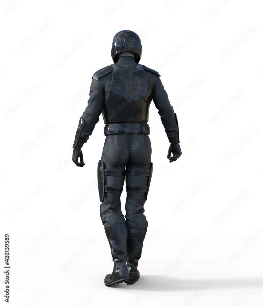 male Sci-Fi Starship Pilot 3d rendering male Sci-Fi Starship Pilot 3d rendering
