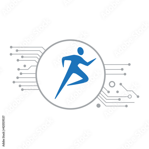 runner, vector graphic design element