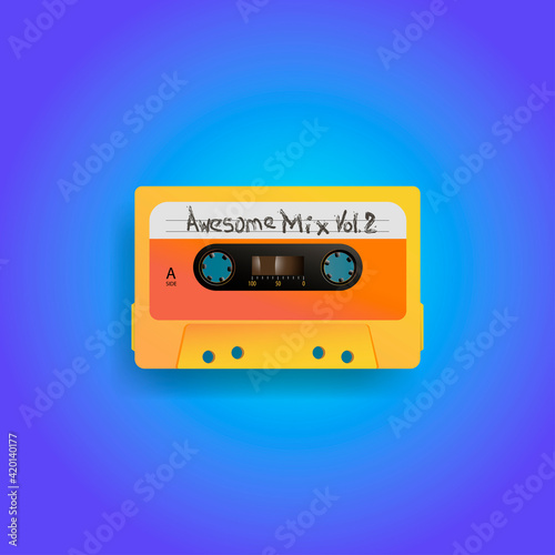 Yellow Audio Cassette