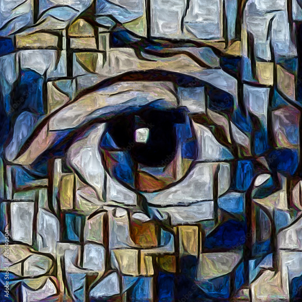 Abstract Eye painting.