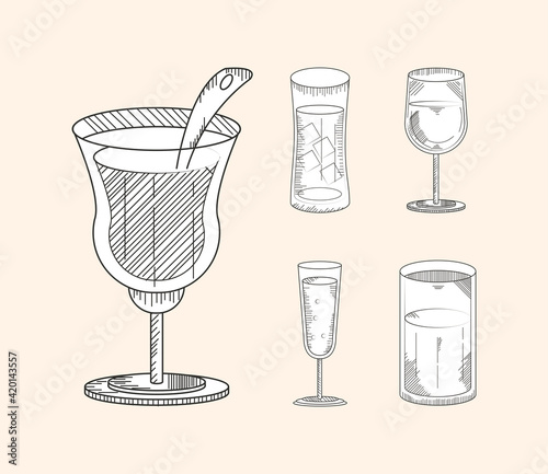 set cups sketch