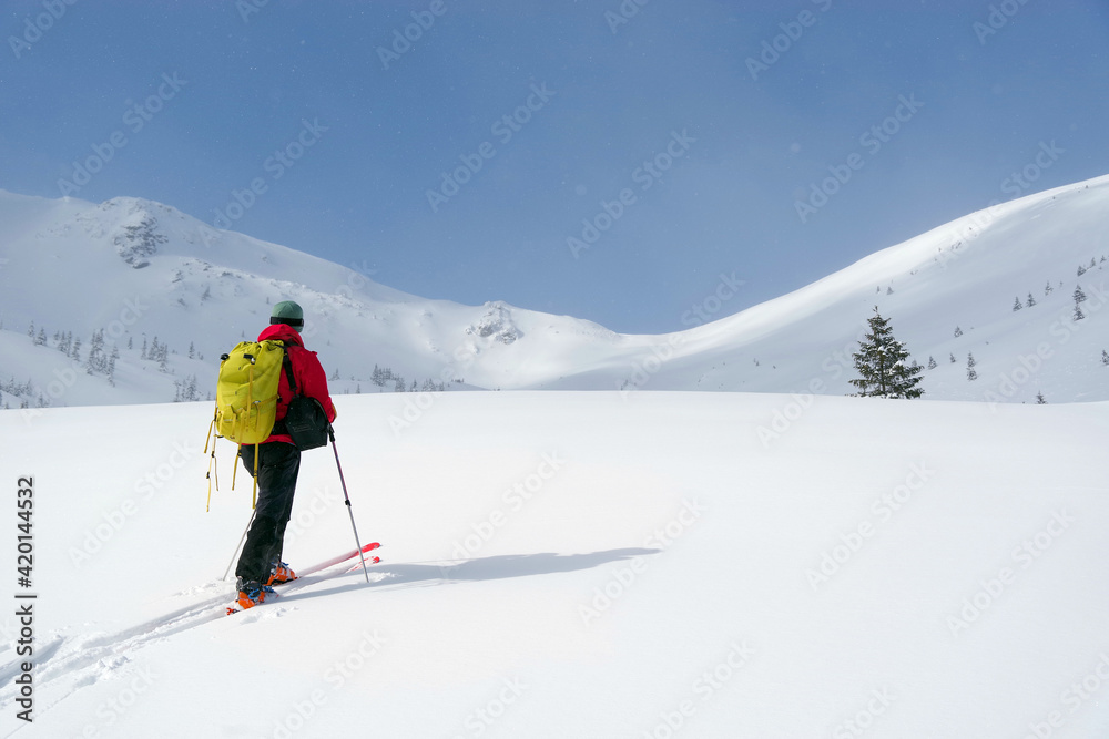 Ski tour in Godeanu Mountains, Carpathians, Romania, Europe
Ski tour in Godeanu Mountains, Carpathians, Romania, Europe