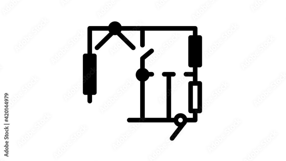 camera place plan black icon animation camera place plan black icon animation