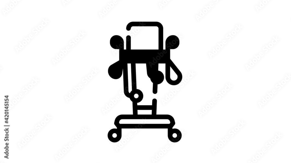 physiotherapy complex black icon animation physiotherapy complex black icon animation
