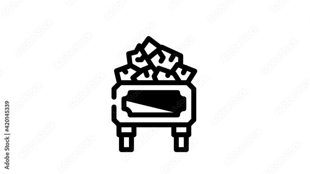 sauna relax black icon animation sauna relax black icon animation