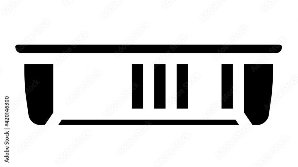 canned fish container glyph icon animation