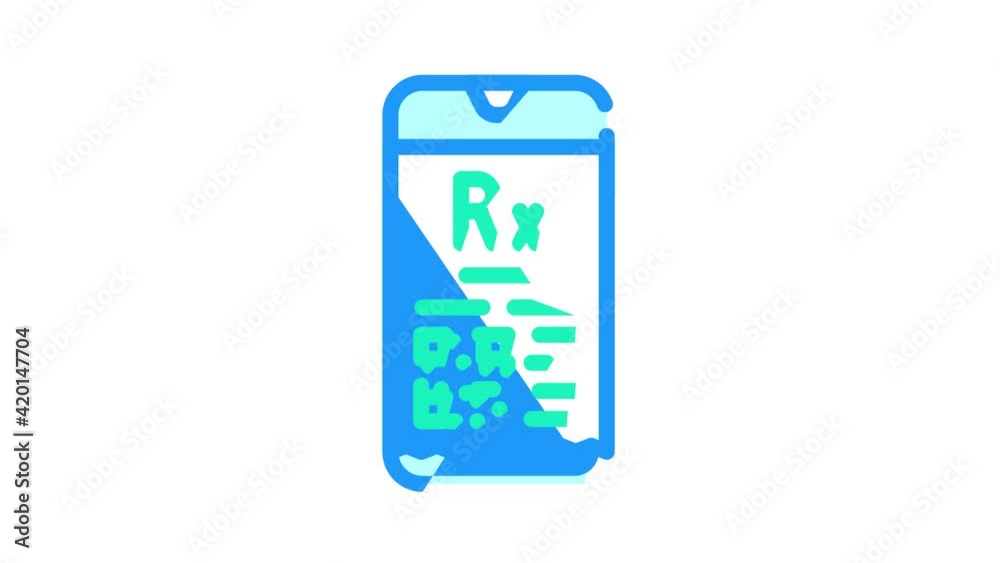 electronic prescription color icon animation electronic prescription color icon animation