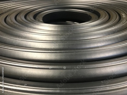 extruded rubber profile in stock area 