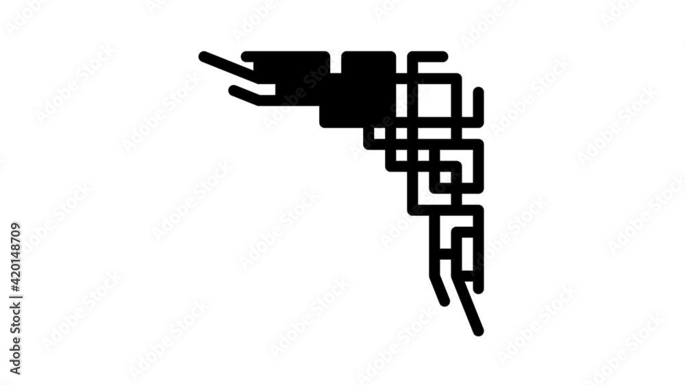 decoration corner black icon animation decoration corner black icon animation