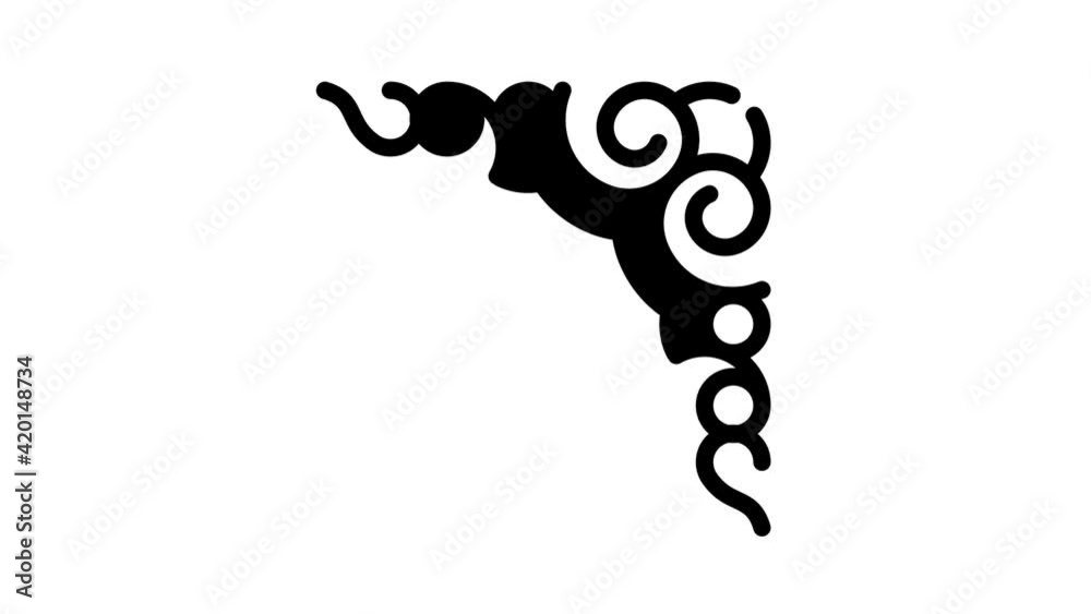 ornament corner black icon animation ornament corner black icon animation
