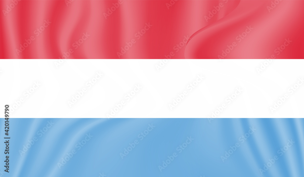 Fototapeta premium Luxembourg Flag. Flag with grunge texture. Vector illustration.