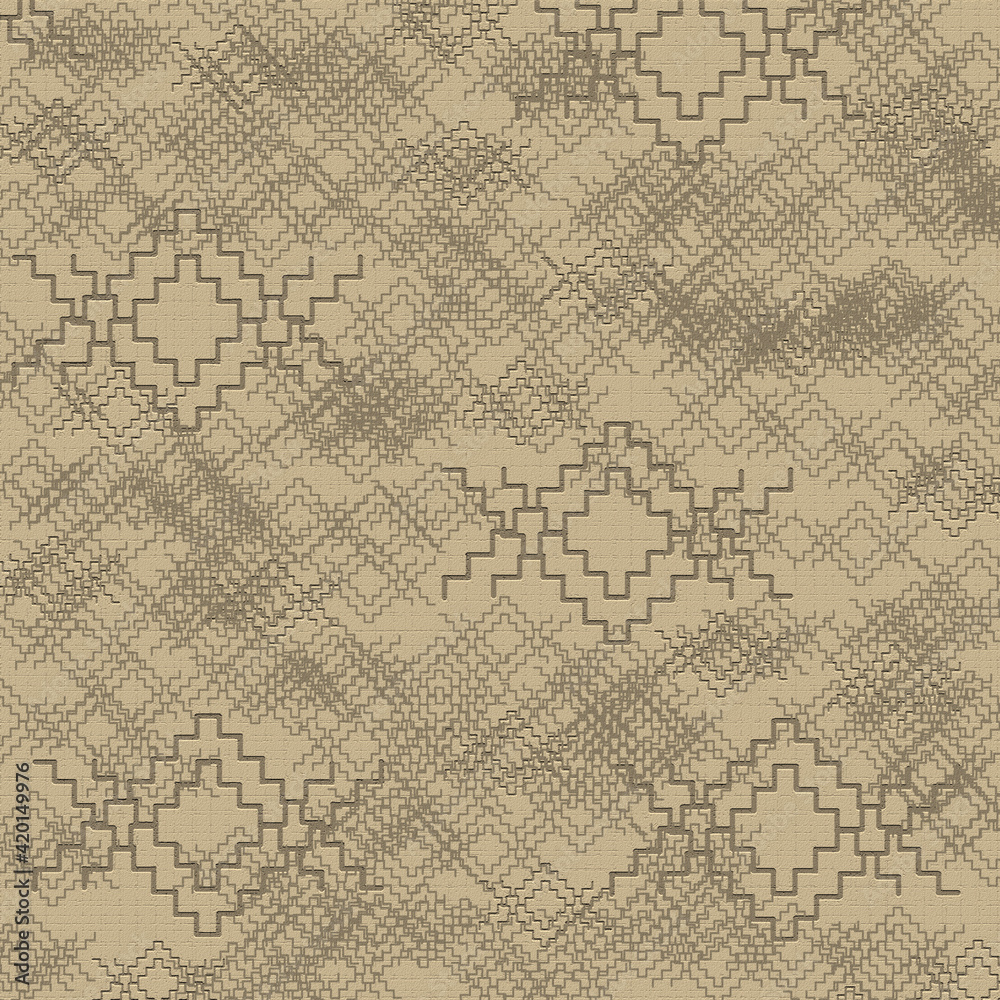 Abstract pattern with ornamental brushes splashes. Modern abstract design for wallpapers, carpet, cover fabric, interior decor and other users