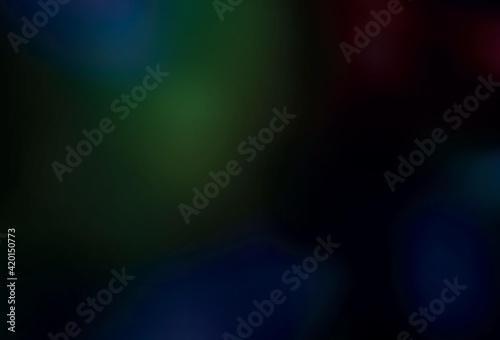 Dark Multicolor vector blurred background.
