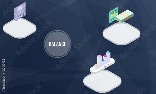 Balance concept on abstract design photo