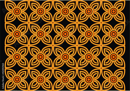 Batik Indonesian: is a technique of wax-resist dyeing applied to whole cloth, or cloth made using this technique originated from Indonesia.