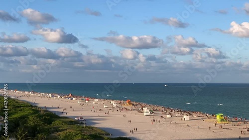 Afternoon Time-lapse of Miami South Beach Shoreline