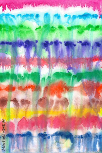 Obraz na płótnie Beautiful colorful abstract watercolor painting w salonie