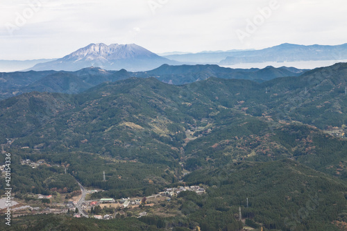 金峰山山頂から見る桜島 