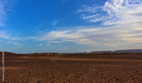 Landscape of Sahara desert, Morocco, Northern Africa 