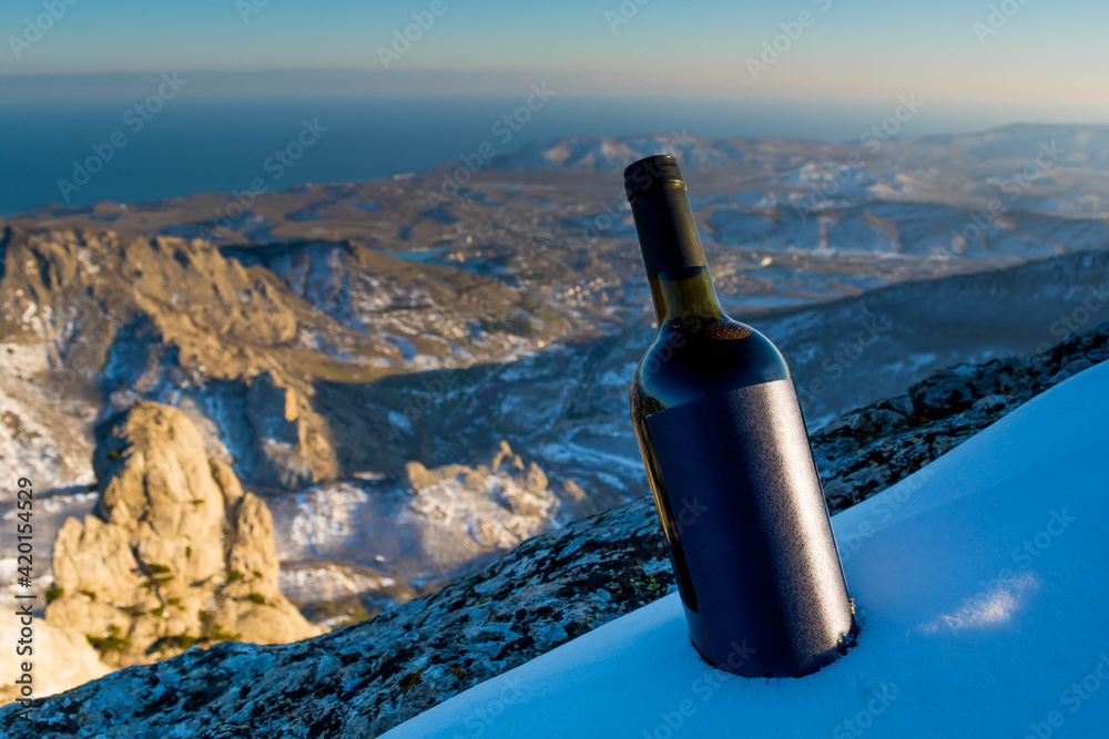 Wine in the snow