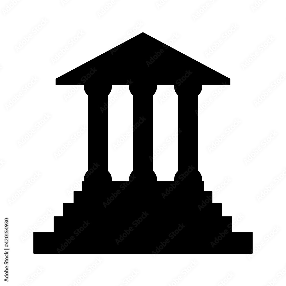 Ancient temple icon vector. Temple symbol Ancient temple icon vector. Temple symbol