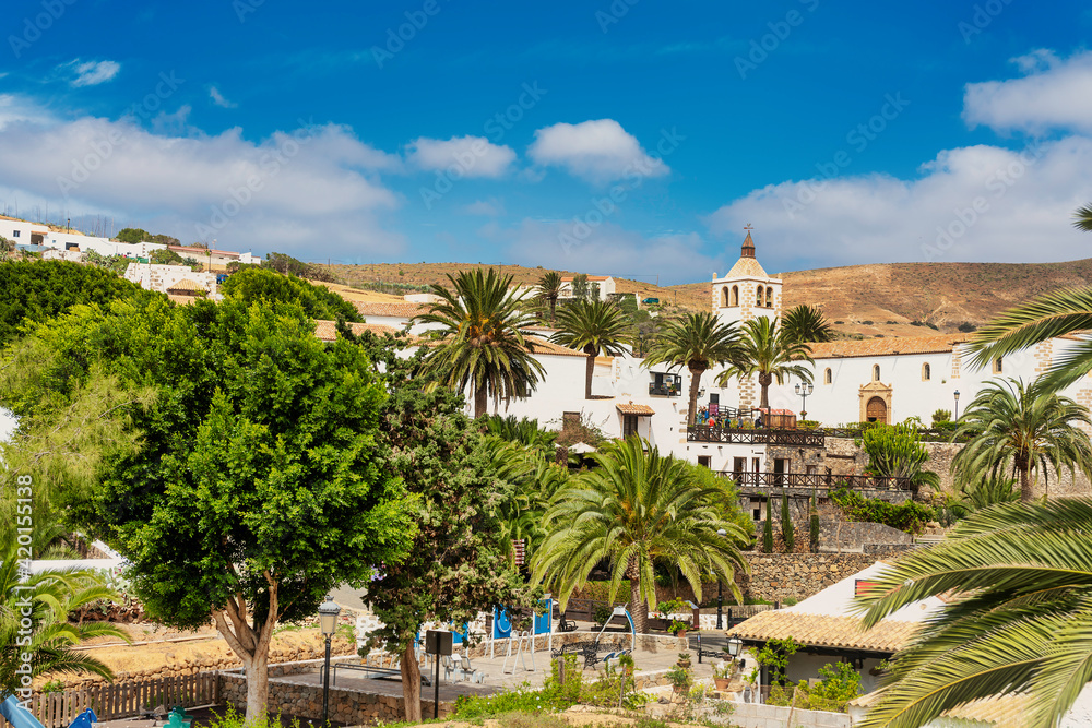 Panoramic of Betencuria, the most typical village in Fuerteventura island, Canary islands, Spain