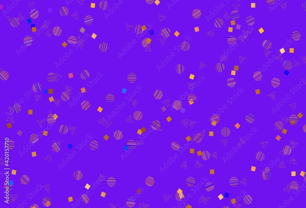 Light Blue, Yellow vector background with triangles, circles, cubes. Light Blue, Yellow vector background with triangles, circles, cubes.