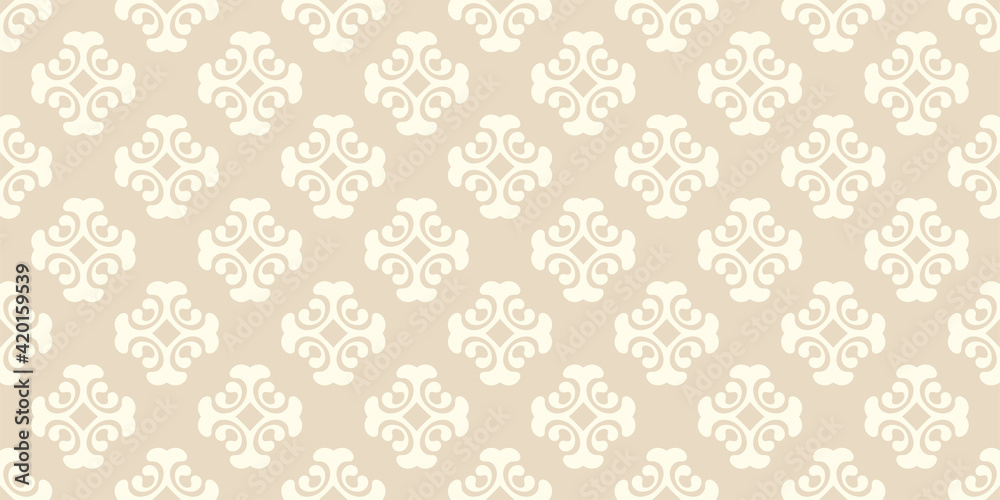 simple floral pattern seamless on beige background, vector illustration simple floral pattern seamless on beige background, vector illustration