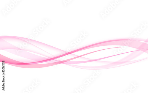ピンク色の曲線素材