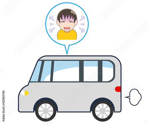 乗り物酔い　男の子